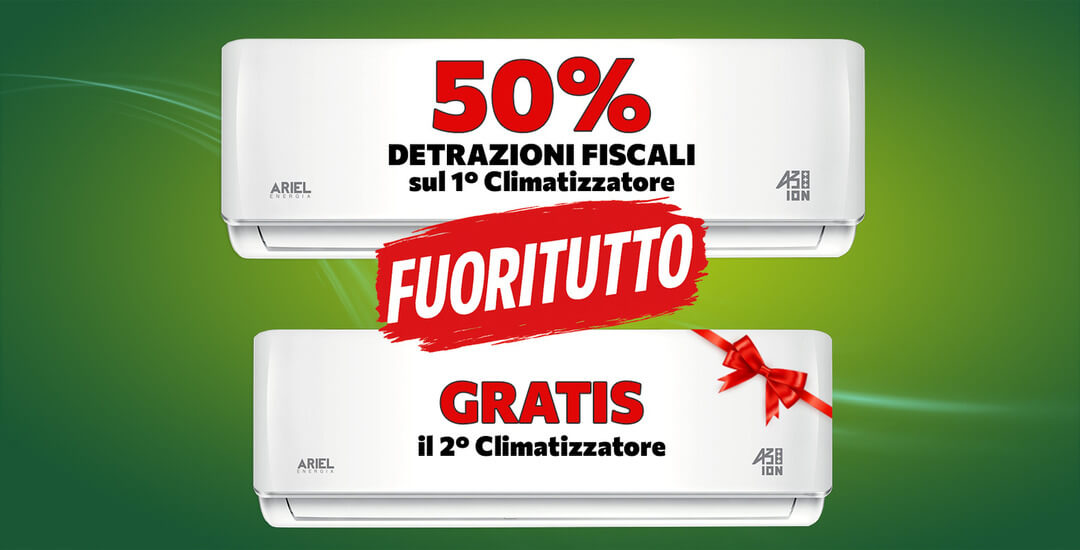 Condizionatori offerte Ariel Energia 2x1